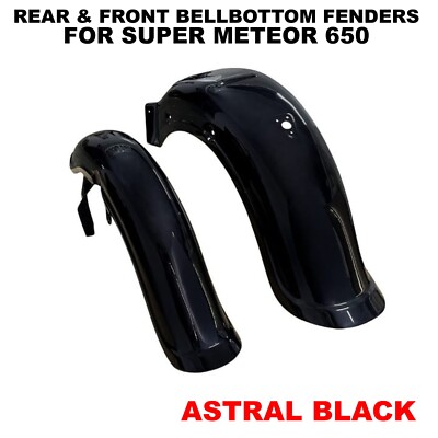 ''BELLBOTTOM FENDER, ASTRAL BLACK'' REAR & FRONT FIT FOR R.E SUPER METEOR 650
