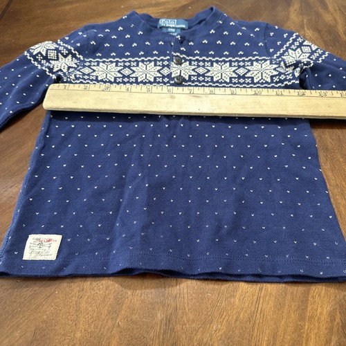 Polo Ralph Lauren Boys Size 24m Snow Flake Ski Sweater - Picture 5 of 8