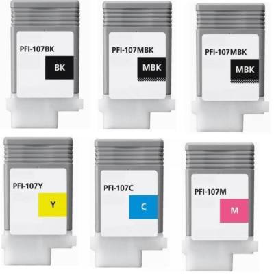 6PKS PFI-107 New Compatible ink cartridge for Canon iPF670 680 770 780