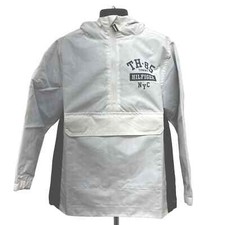 NWT Tommy Hilfiger Boys White Pullover 1/4 Zip Hooded Windbreaker Jacket Sz 2T