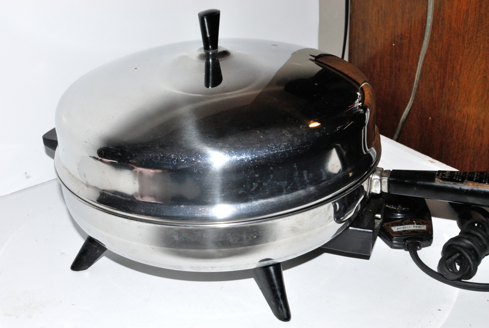Farberware 12" Electric Skillet 310-B Stainless Steel Dome Lid Frying ...