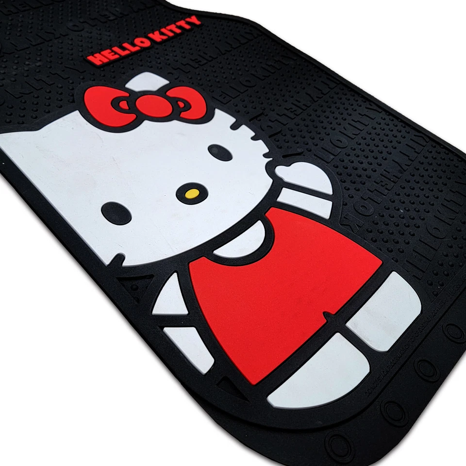 Nuevo juego de alfombrillas de goma delanteras traseras Hello Kitty para Nissan de 4 piezas Foto 4 de 4