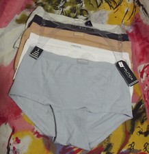 5 NEW NAUTICA NT8357 5PKA COTTON BOYSHORT PANTIES S