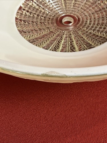 Vintage Art Deco Embossed Glass Ceiling Light Shade 12” Clear And Pink - 第 13/13 張圖片