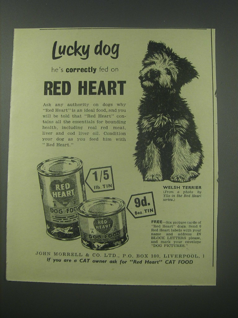 Ad - Lucky Dog He's Correctly Fed On Red Heart