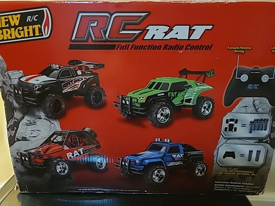 全新 明亮 遥控 全地形车 Rat Racing 绿色/黑色 1: 15 无线电控制 遥控器 读取 — 第 4/4 张图片