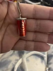 Coca Cola Coke Can Necklace ~ Vintage Soda ~ 70's Jewelry Pop New / Old Stock