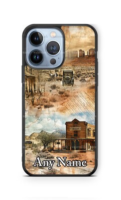 Old Western Saloon Cowboy Personalized Phone Case for iPhone Samsung Google Moto