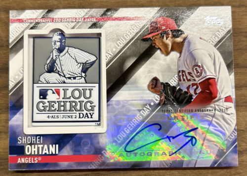 2022 Topps Update Shohei Ohtani Lou Gehrig Day Patch Auto /10 #SEP-SOH