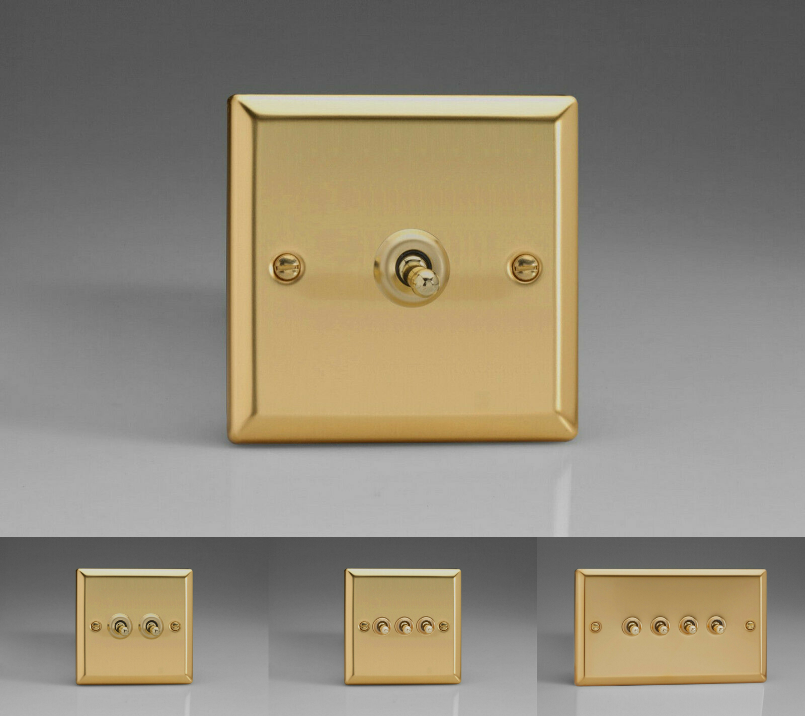 Varilight Classic Victorian Brass Toggle Light Switches 1/2Way