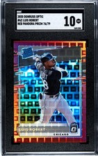 2020 Donruss Optic #62 Luis Robert RED PANDORA PRIZM /79 SGC 10 GEM MINT RC