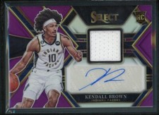 2022-23 KENDALL BROWN 30/99AUTO JERSEY PANINI SELECT PURPLE ROOKIE RC AUTOGRAPHS