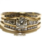 GIA 14k yellow gold 1.05ct round diamond engagement ring & Jacket 5.2g estate 7 — photo 7