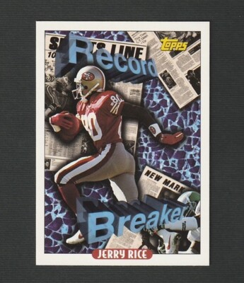 1993 Topps Football Jerry Rice Record Breaker #2 San Francisco 49ers