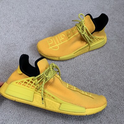 Size 11 Mens adidas NMD Human Race x Pharrell Sneakers Yellow GY0091 