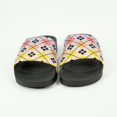 Adidas Adilette Slides \'Plaid\' GW6091 Comfort Slip-On Sandals size 8 - 13 6048624_Black_White_Black main image 3