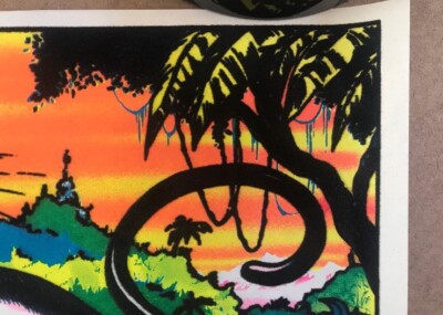 70'sヴィンテージ ブラックライトポスター JUNGLE CAT #136 VINTAGE JUNGLE CAT #136 BLACK PANTHER Blacklight Poster