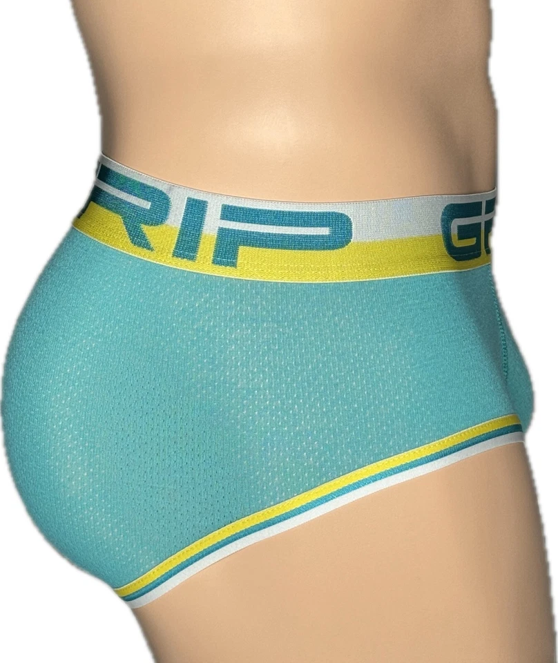 C-IN2 Men's GRIP MESH LOW RISE Brief SIZe M Underwear TEAL - Image 2 of 3