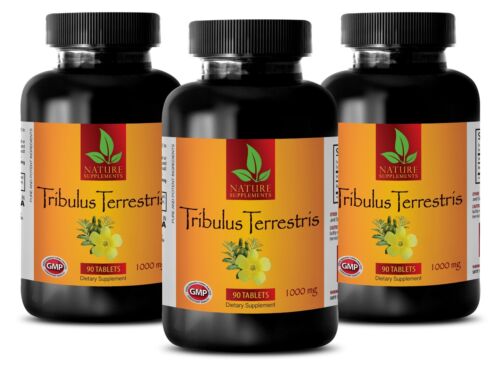 Tribulus Terrestris 1000 - Testosterona - Suplemento de masa muscular - 270 tabletas - Imagen 1 de 12