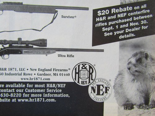 2005 H & R Firearms The Single Shot Tradition Original Print Ad 8.5 x 10.5" - Picture 9 of 11