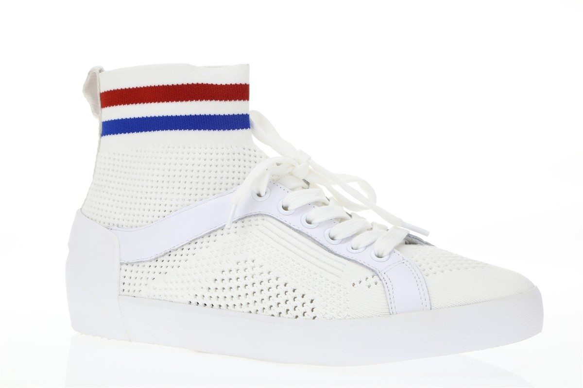 Womens ASH Ninja 160376 White Fabric Sock Sneakers sz. 38 M