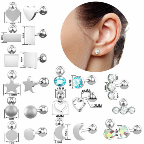 Medizinische Ohrstecker Parr Ohrring Gesundheitsstecker 316L Schraubverschluss - Bild 2 von 29