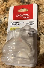 Playtex Baby Natural Comfort Easy Latch Nipples 2-Pack 6M NEW Fast Flow E18