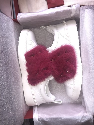 pink fluffy trainers