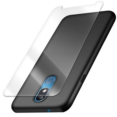 Screen Protector Film Guard &TPU Case for TracFone LG Solo LTE L423DL Smartphone