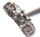GIA certified platinum  2.48ct asscher cut diamond engagement ring 10g 4.5 — photo 5