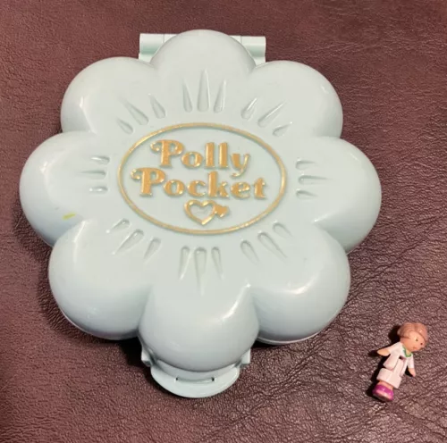 Vintage Bluebird Polly Pocket 1990 Midge's Flower Shop Compact - Complete E1