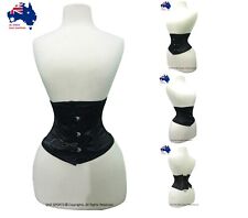 Full Steel Boned Waist Cincher Satin Waspe Cincher Underbust Shaper Corset C79