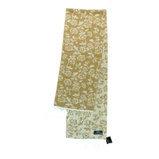 NWT Cejon Spacious Floral Print Blanket Wrap Womens One Size Camel Color