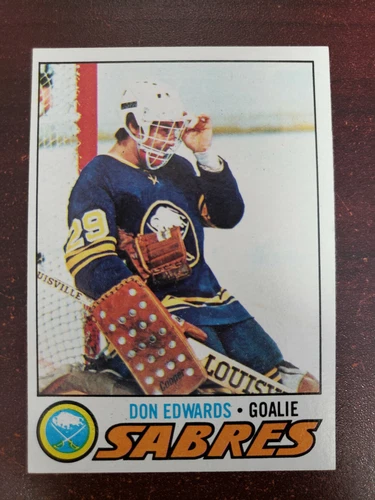 1977-78 Topps Don Edwards Rookie Hockey Card RC #201 Buffalo Sabres