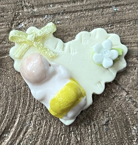Handmade Cold Porcelain Baby Shower Favors Heart Accents 6 Count - Picture 11 of 11
