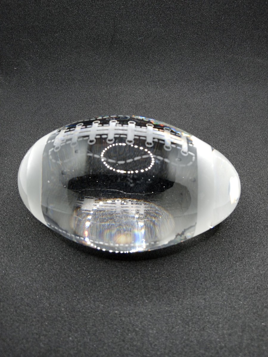 Tiffany & Co. Lead Crystal Glass Football Paperweight Art Glass | eBay