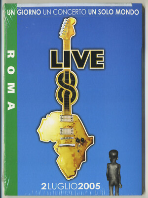 LIVE 8 ROMA 2005 DVD MUSIC BY ZUCCHERO PLANET FUNK NEK PIERO PELU ALEX BRITTI++
