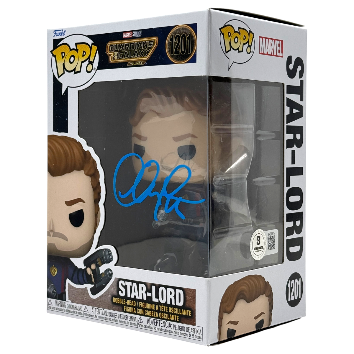 クリス・プラット　直筆サイン入りFunko Pop Chris Pratt Signed Star-Lord Funko Pop Guardians of The Galaxy