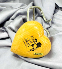 Wooden Heart Urns for Human Ashes - Small Mini Memorial Keepsake