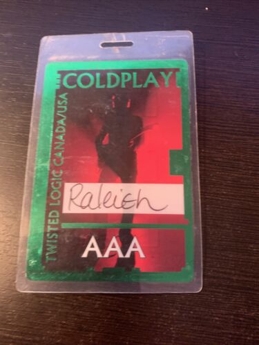 COLDPLAY Backstage Pass stratifié 2005 Tour tout accès - Photo 1 sur 2