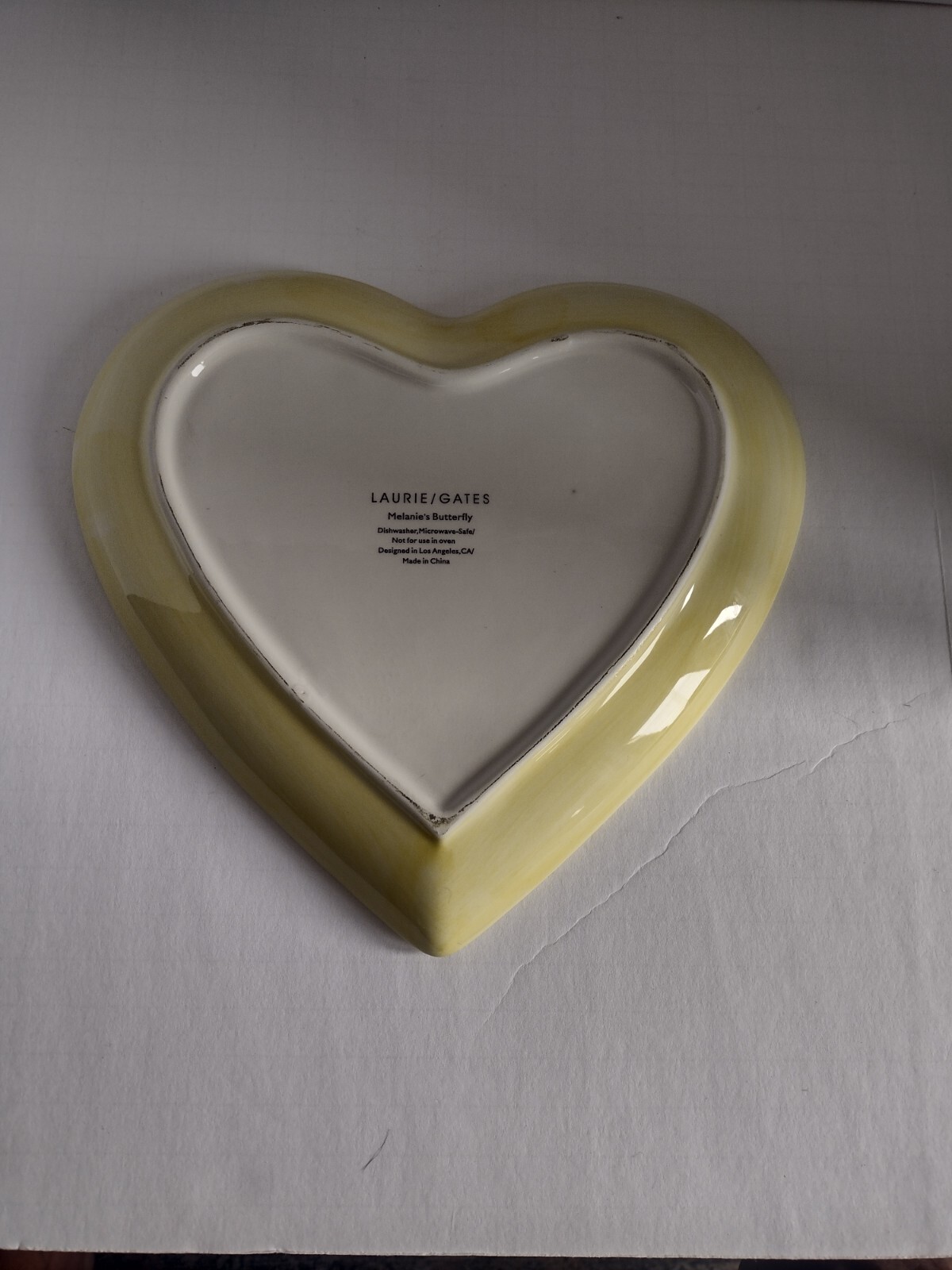  Laurie Gates Melanie’s Butterfly Heart Shape Lunch Dinner Plate 2 Sold Separate