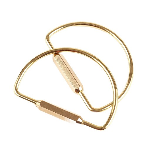1Pc Brass Screw Lock Keychain D Shape 2 Size Key Ring Brass Lock Clip Key Holder - Picture 14 of 16