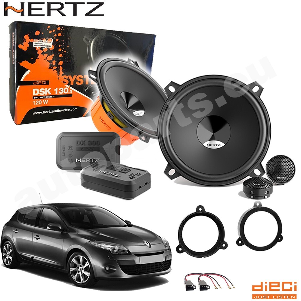 Kit 4 Casse Altoparlanti Hertz DSK 130.3 Anteriori per Renault Megane III