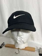 Nike Heritage86 DriFit Baseball Cap Strapback Black White Swoosh
