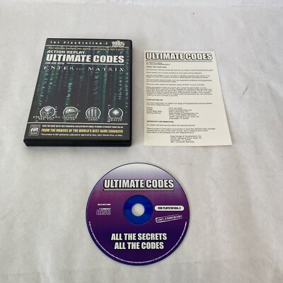 Action Replay Ultimate Codes For Use With Enter The Matrix (PS2, Codes) MINTY!!