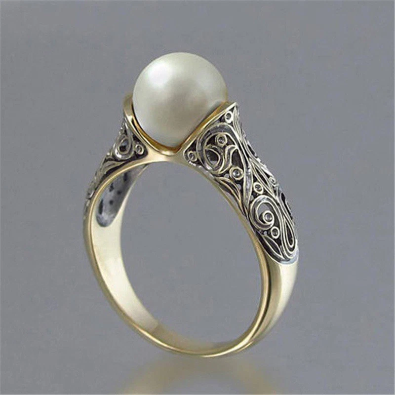 Pearl ring shop for girl