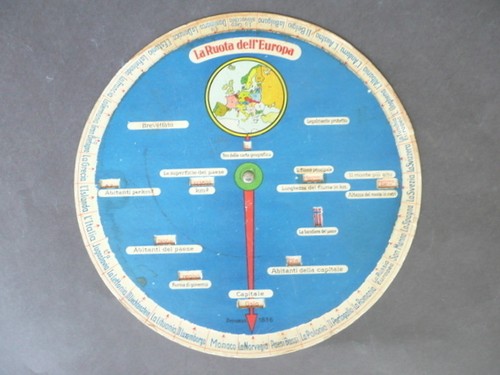 Giochi Geografia Ruota Europa Gioco Rotabile Brevettato Danzica Andorra Anni '30 - 第 1/1 張圖片