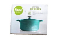 Food Network 3.5 Qt Enameled Cast-iron Dutch Oven Turquoise Food Network 3.5 Qt Enameled Cast-iron Dutch Oven Turquoise