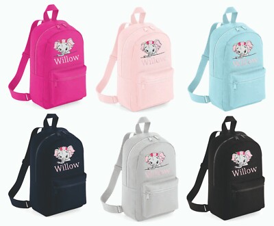 Personalisierter bestickter ELEFANT Jungen Mädchen Rucksack Backpack Tasche Mini Schule 