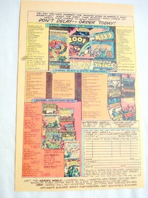 1979 Color Ad Marvel Magazines from Heroe's World